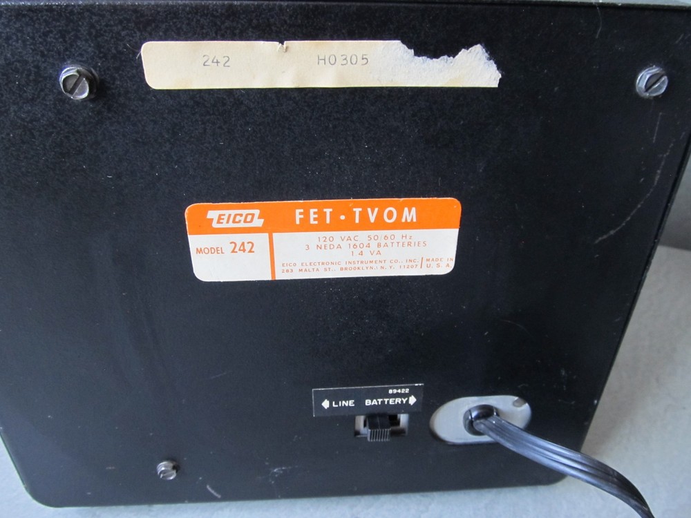 Vintage Eico 242 Solid State FET - TVOM Multimeter w/Probe ***Pls Read