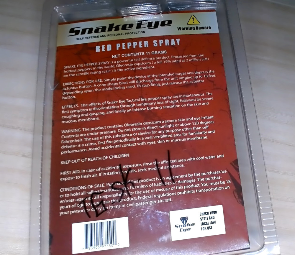 Snake Eye Mace Red Pepper Spray