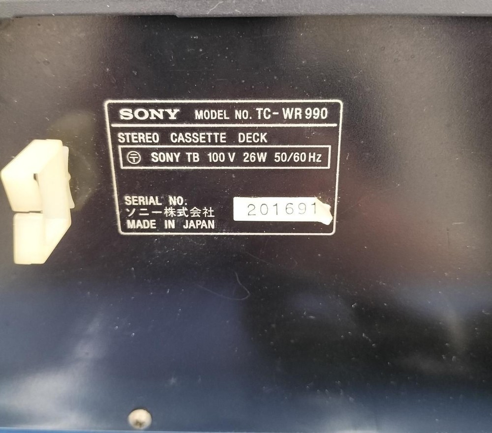 Sony Cassette Deck Tc-wr990 Junk Used