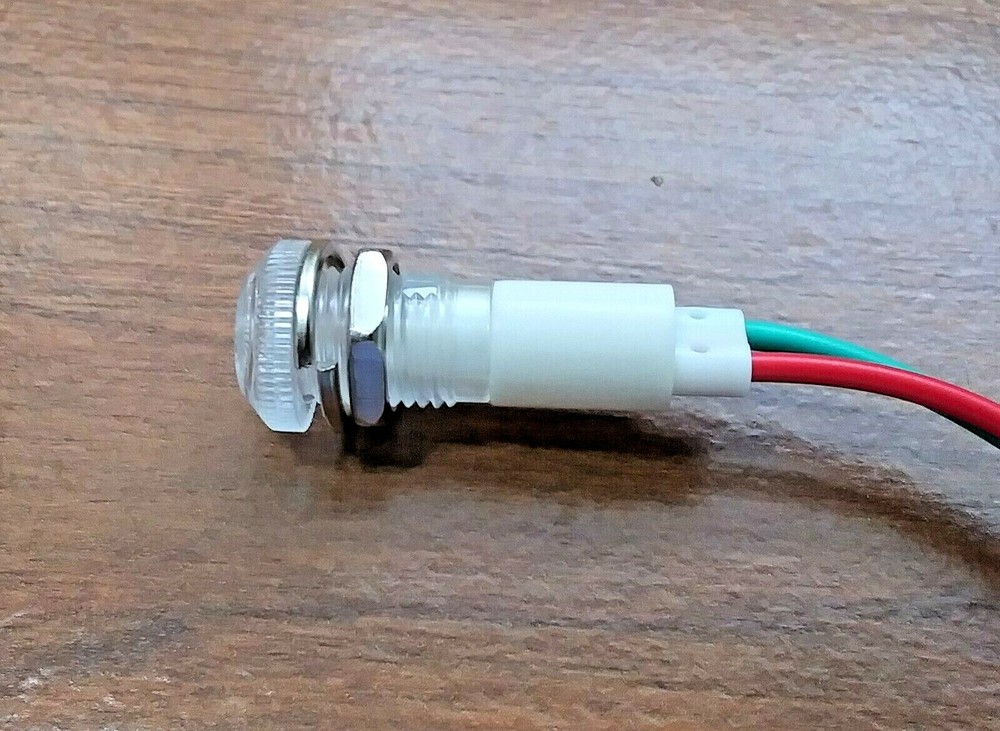 BBT Waterproof 12 volt DC/DC White LED Low-Profile Indicator Light