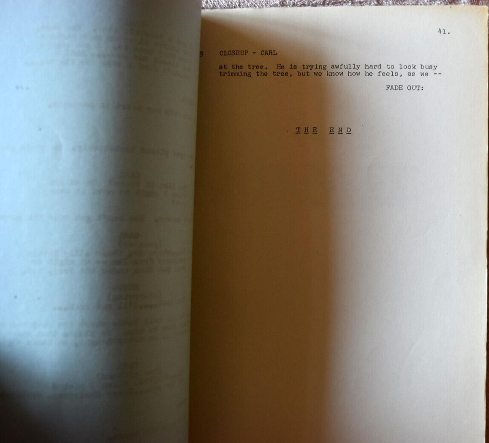 1953 Four Star Playhouse "The Face" Original Screenplay Script #24