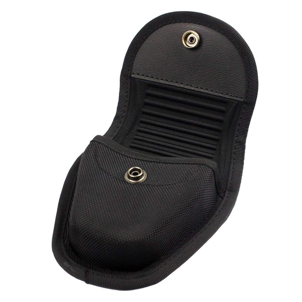 ROCOTACTICAL Molded Double Handcuff Case, Hidden Snap Nylon One Size, Black