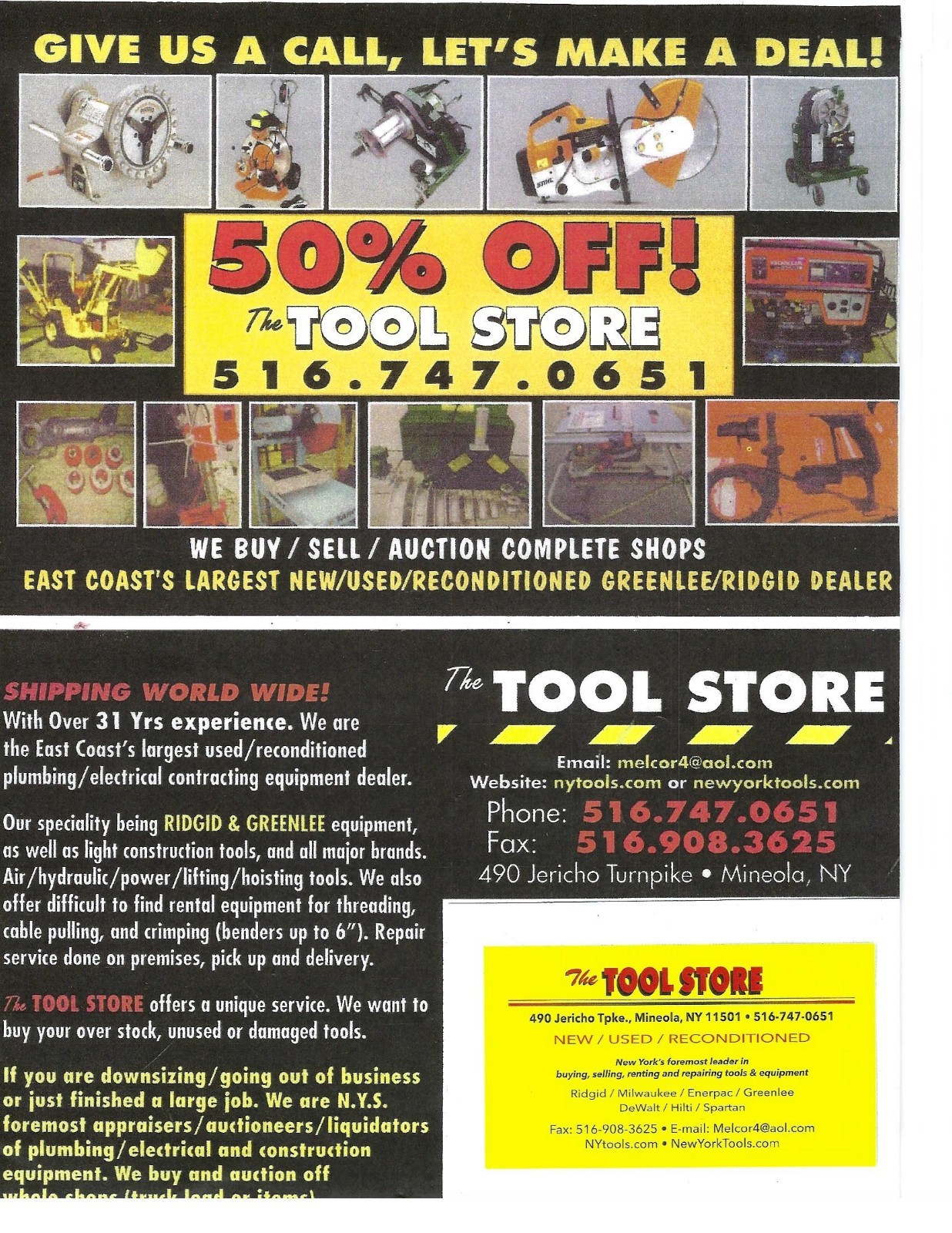 LINCOLN AC/DC 225 ARC WELDER on CART w/25ft of CABLES