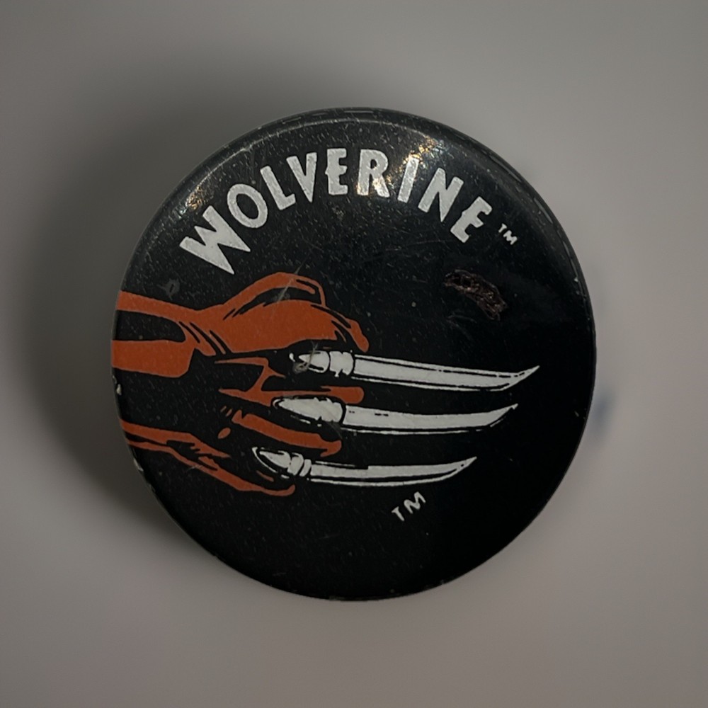 1985 Marvel Comics Super Heroes Wolverine 1” Button Pin