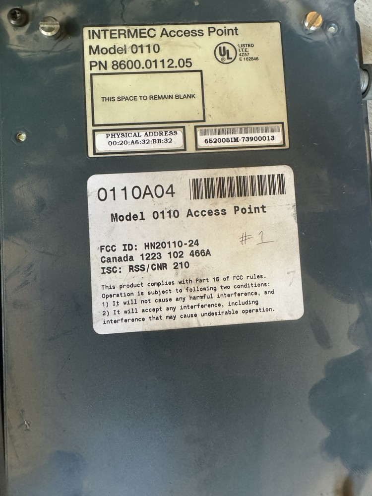 Intermec 0110 Ethernet Access Point