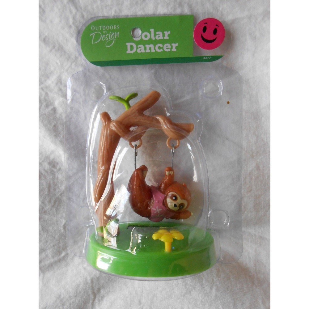 NEW Solar Powered Dancing Dancer Swinging Sloth on tree Bobble Head Toy CUTE!