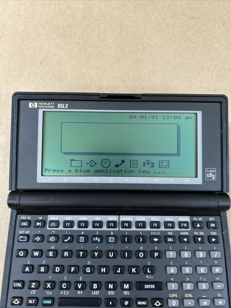 HP 95LX Palmtop Handheld Computer MS-DOS Tested Working Vintage PC