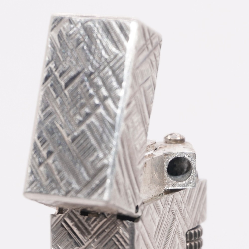Rare Dunhill Lighter Silver Florentine Pattern-Ultrasonically cleaned_Working