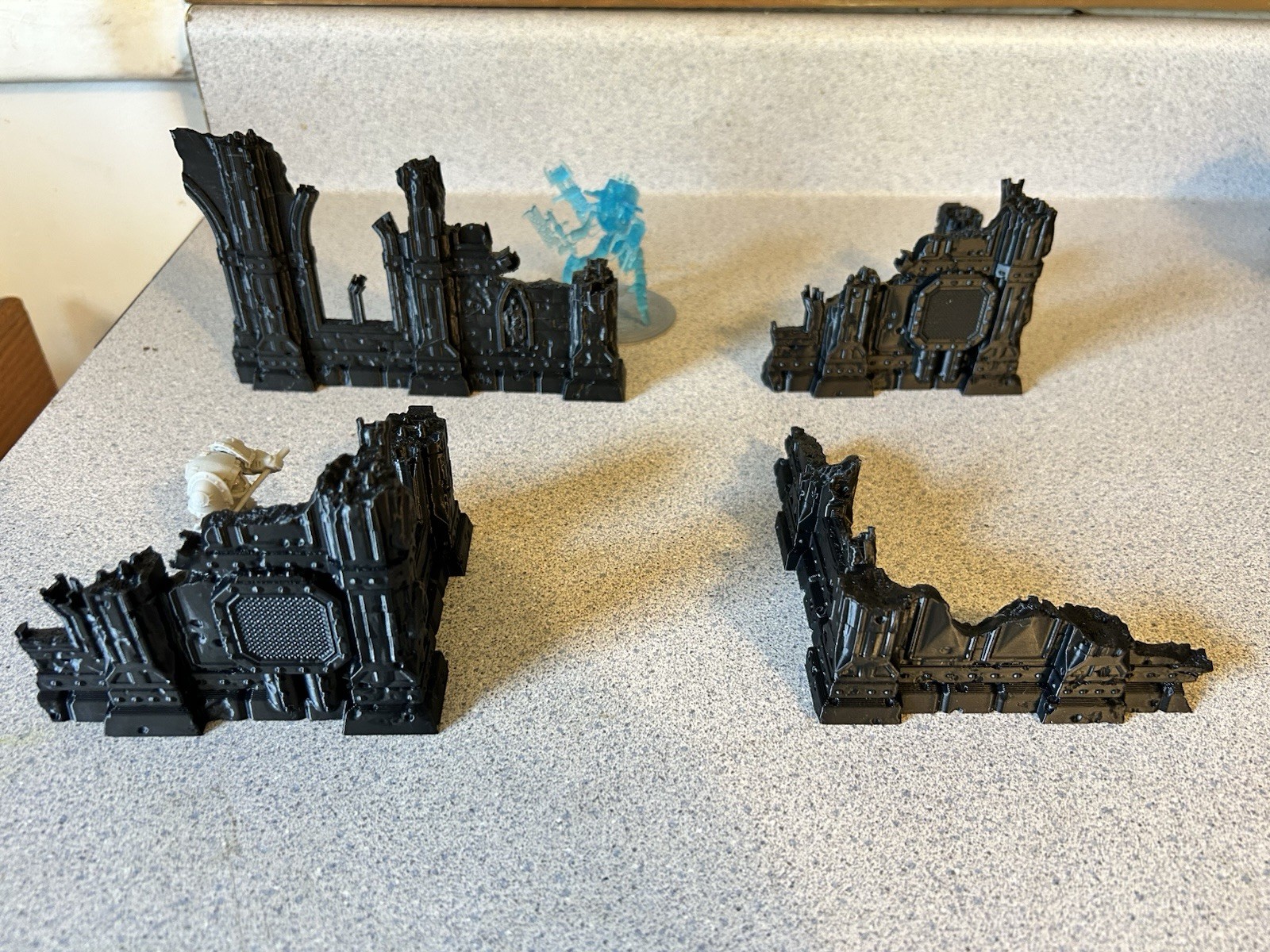 4 Piece Ruin Terrain Set Perfect For Warhammer 40k Kill Team Trench Crusade
