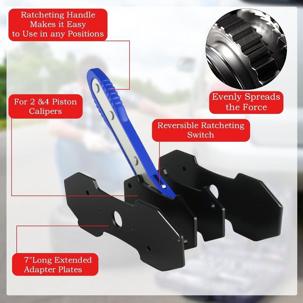 Brake Caliper Compression Tool,Caliper Piston Compressor Tool with 2 Brake Calip