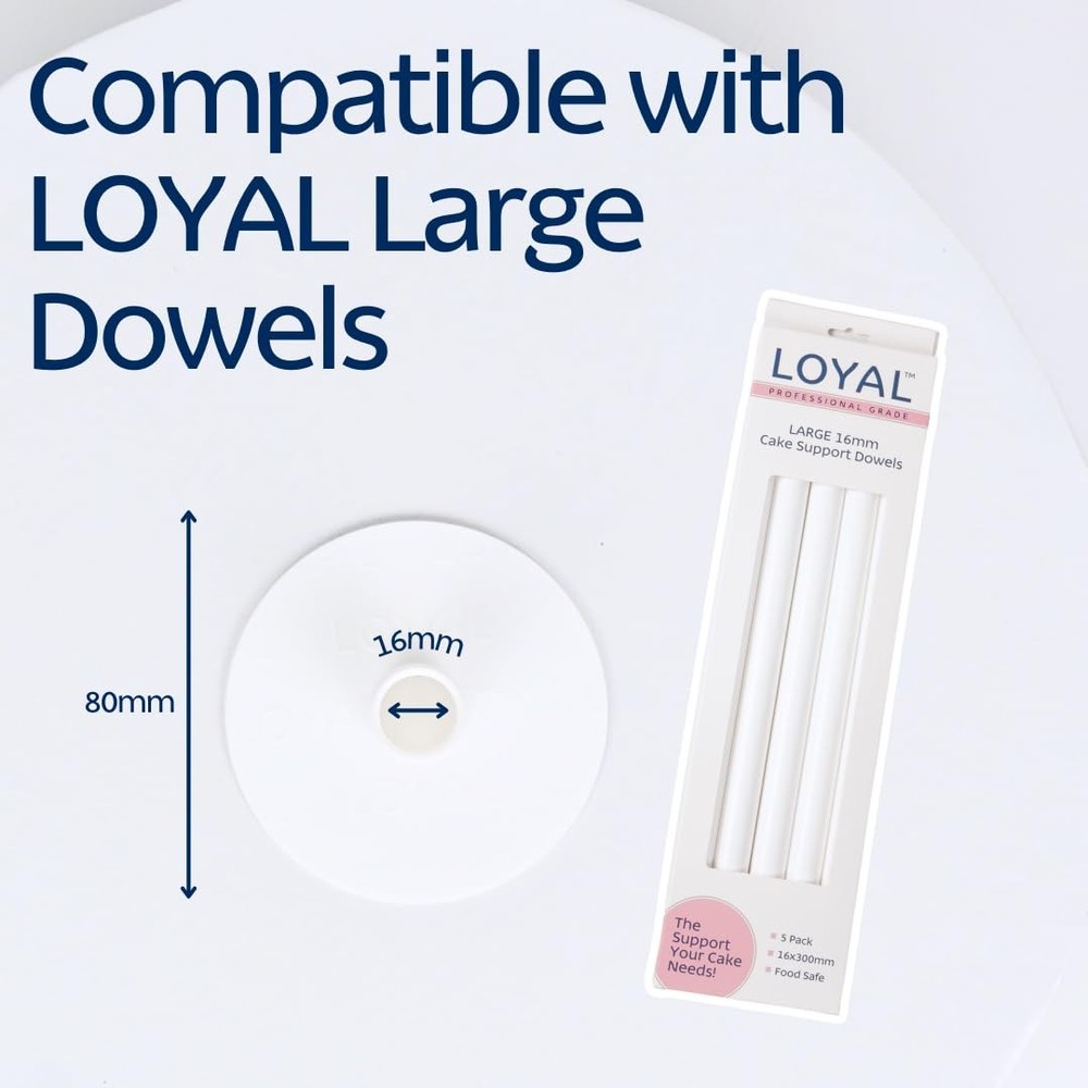 Loyal Bakeware Heavy Duty Plastic Mounting Bracket for Supporting a 16mm Cake Do