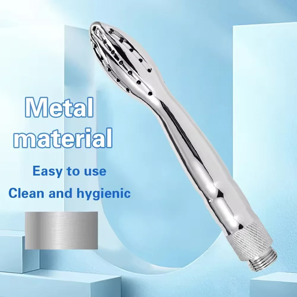Men Shower Enema System Vaginal Anal Cleaner Tube Wash Metal Colon Douche Nozzle