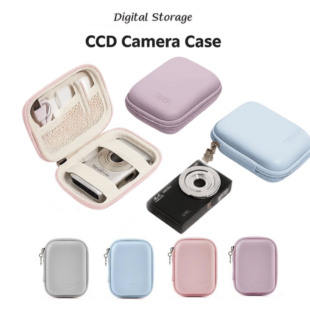 Hard Shell Digital Camera Case Cameras Storage Holder PU Camera Carrying Bag