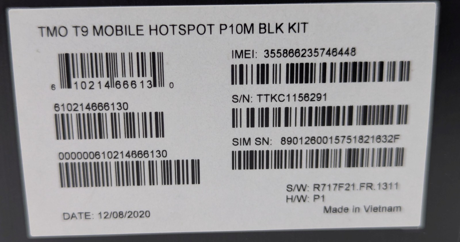 Franklin T9 RT717 T-Mobile 4G LTE Mobile Broadband WiFi Hotspot Modem Black NOB