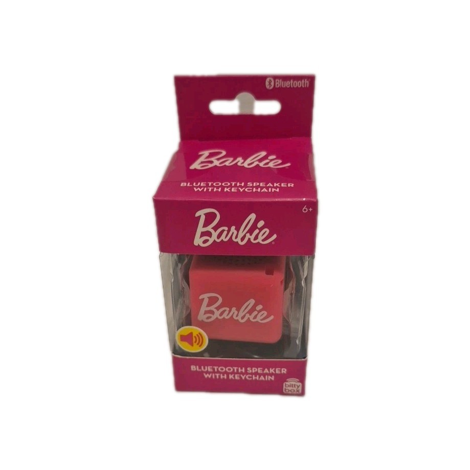 ❤️BARBIE Bitty Box, Bluetooth Speaker Miniature With Keychain Pink❤️