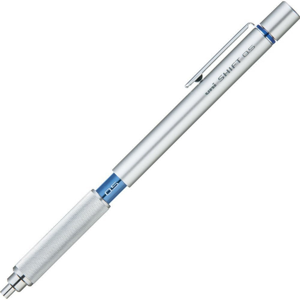 uni Shift Pipe Lock Drafting 0.5mm Pencil, Silver Body with Blue Accent (M510...
