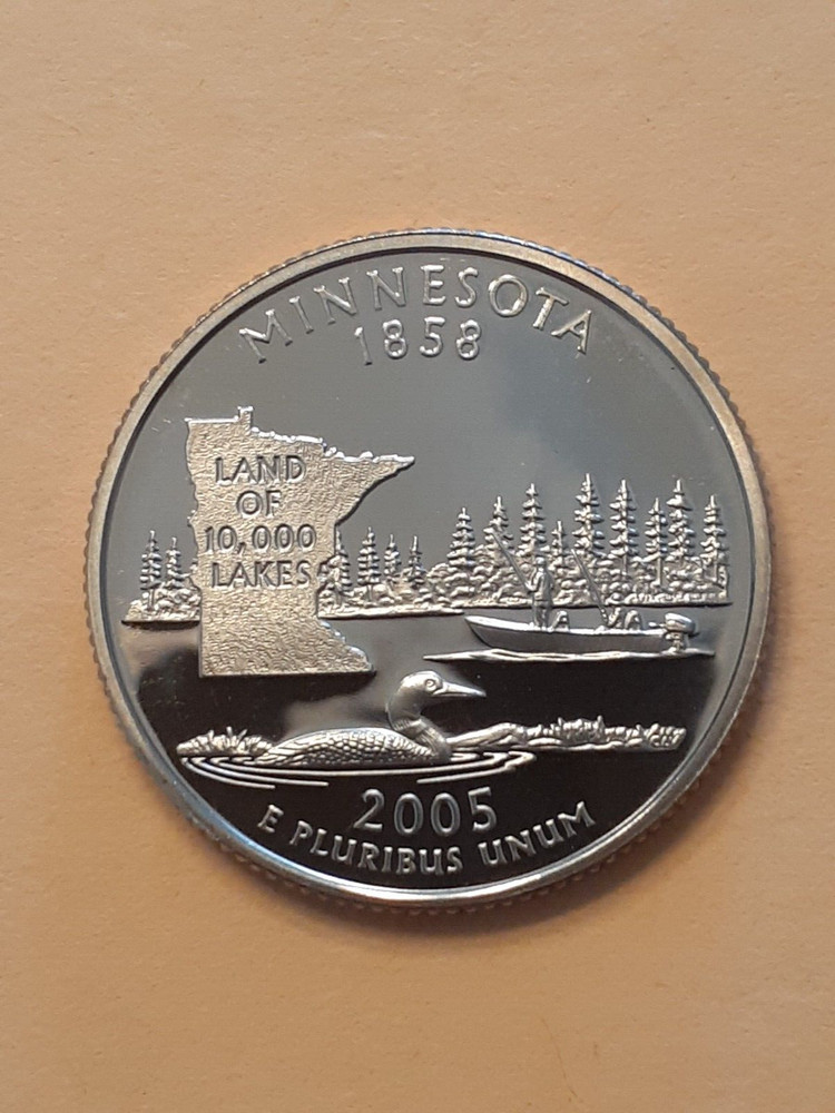 2005 S    PROOF WASHINGTON QUARTER MINNESOTA  CLAD
