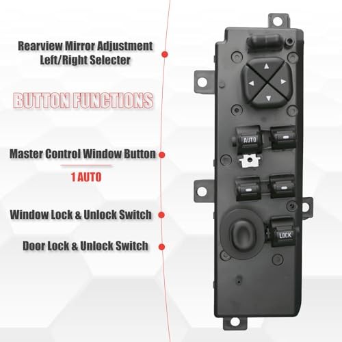 55196389AB Master Power Window Switch Driver Side Compatible with Grand