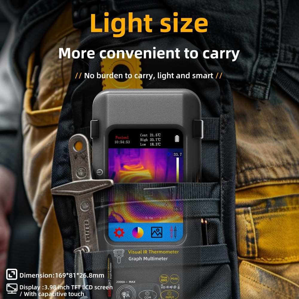 BSIDE Thermal Imaging Camera Multimeter 320×320 Resolution with 20000 Words