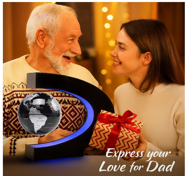 Floating Magnetic Globe with LED Light Anti-Gravity Desk Decor