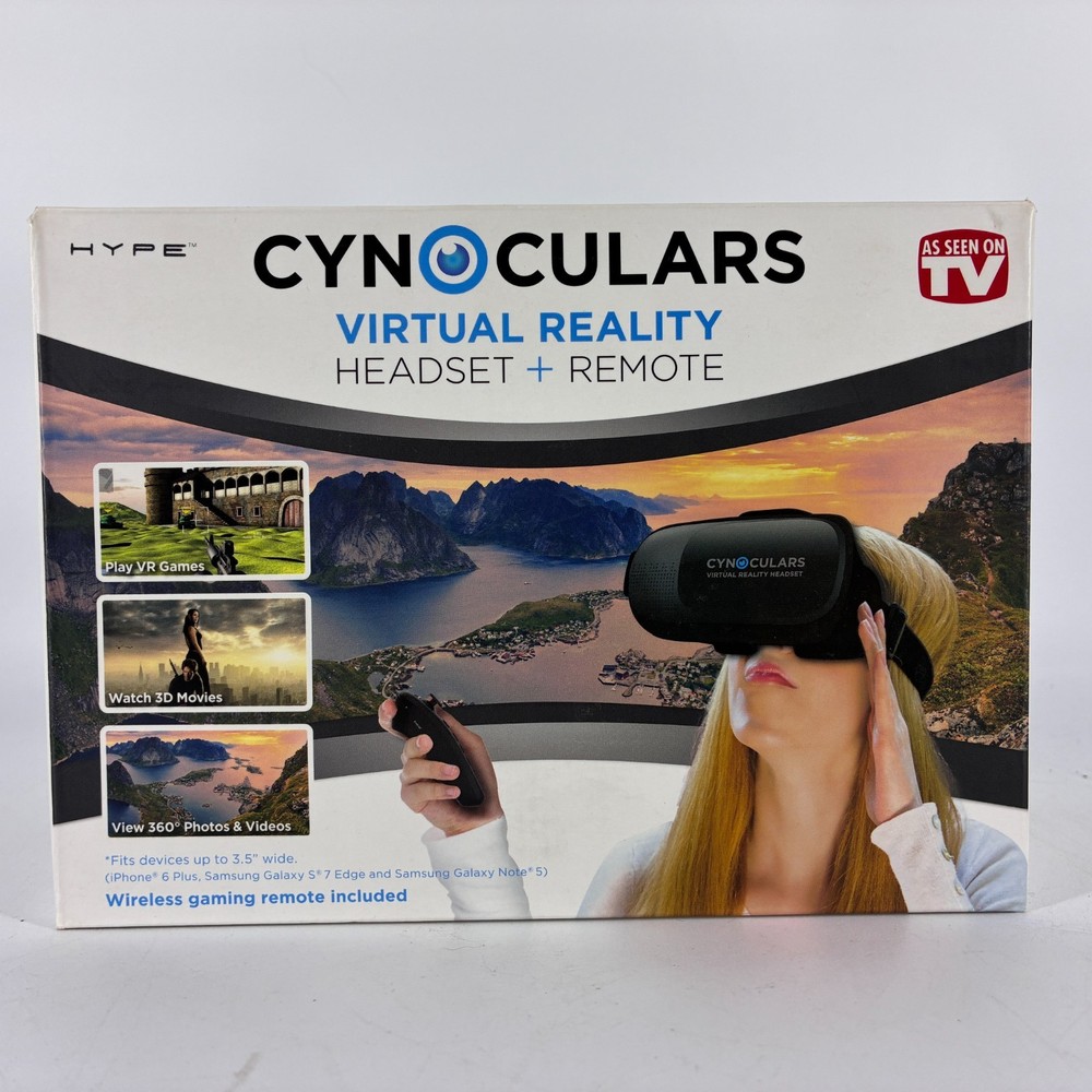 CYNOCULARS Virtual Reality Headset & Remote - As Seen On TV