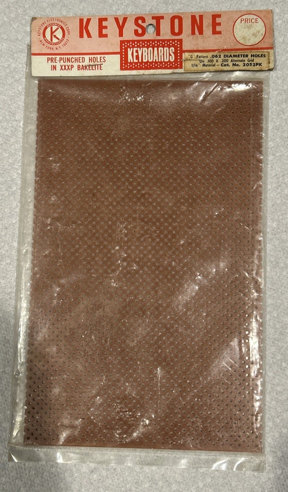 Vtg Keystone Electronics Keyboards Pre-punched Holes Bakelite “G” Pattern- Read