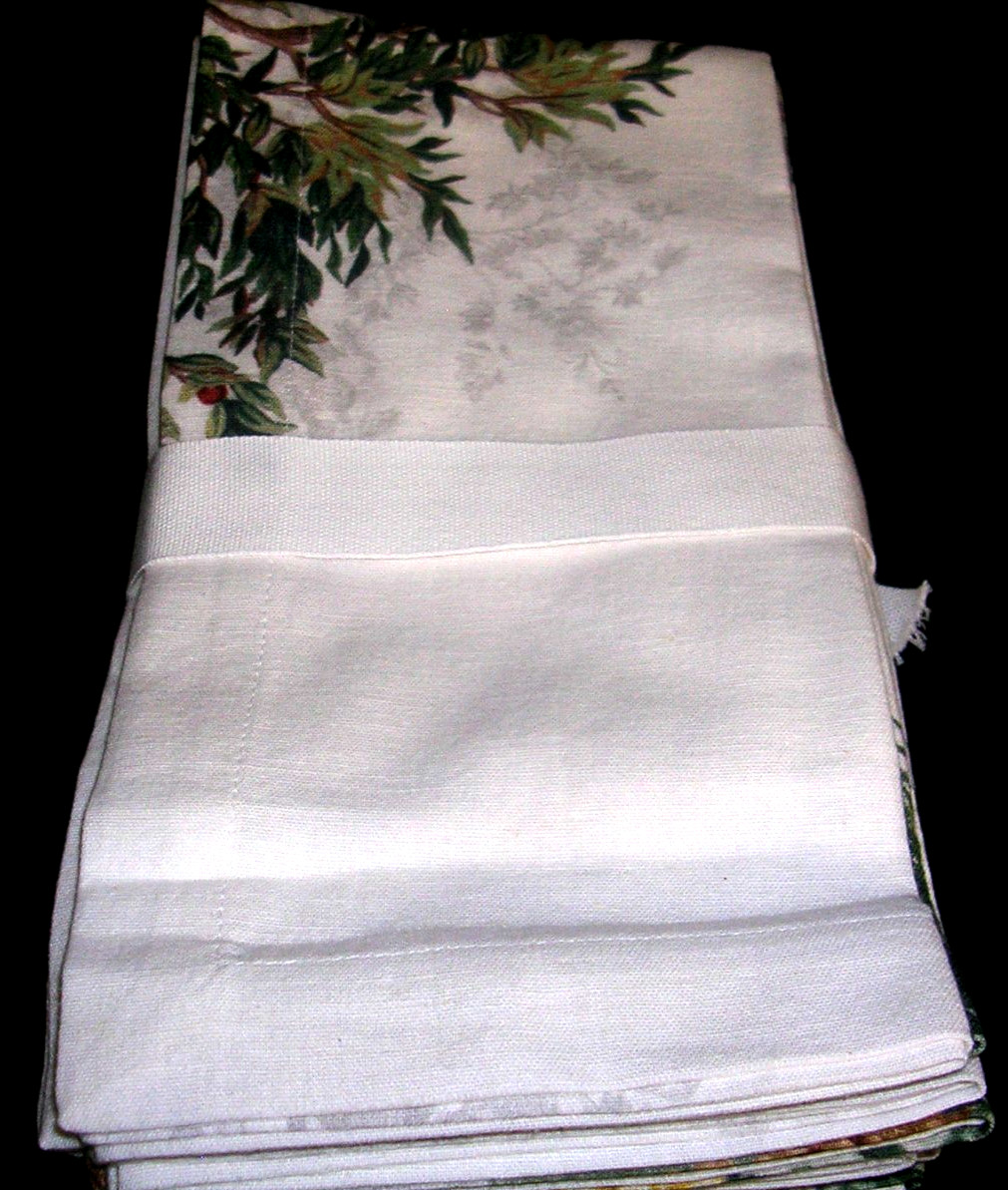 POTTERY BARN FANTASTICAL FOREST NAPKINS SET OF FOUR COTTON & LINEN NEW WITH TAGS