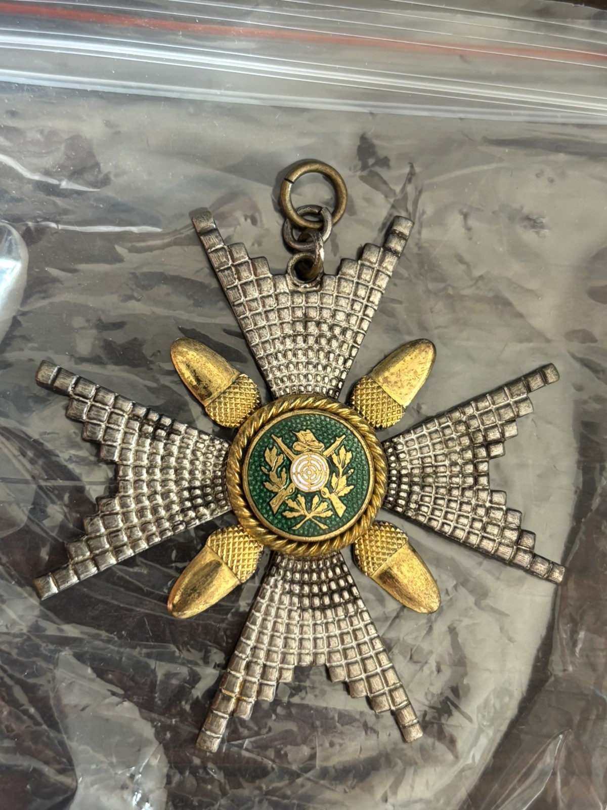 1930 Engraved GERMAN Hunting Club SHOOTING AWARD  BADGE