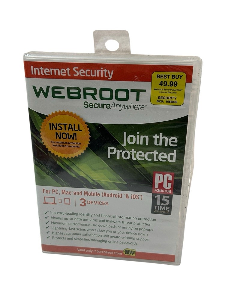 Webroot SecureAnywhere Internet Security - Join The Protected for Windows & Mac