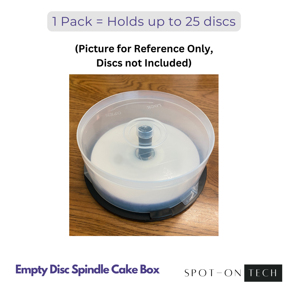Ten (10) Empty CD DVD BluRay Storage Cake Box Case with Spindle