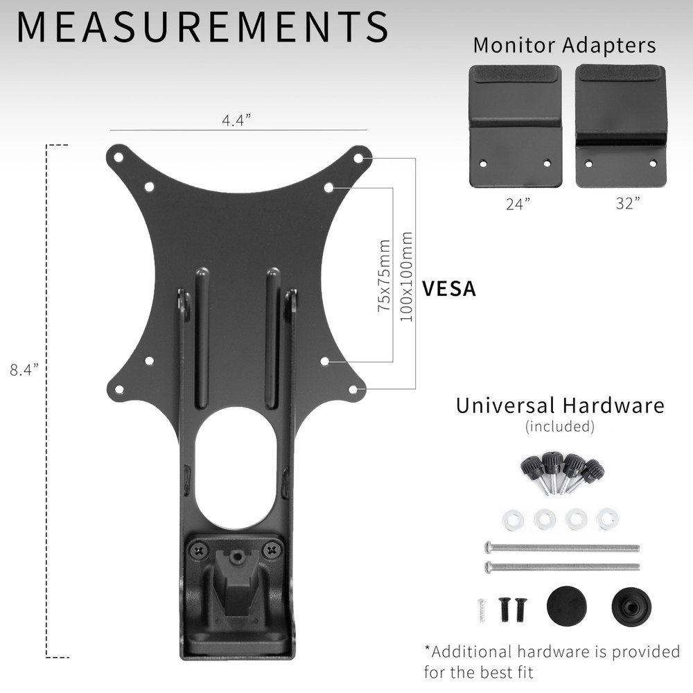 Quick Attach Vesa Adapter Plate Bracket Designed For Samsung Cf397 Series And Cr