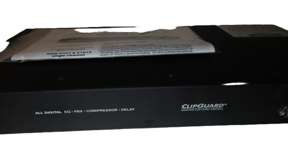 Sabine GRQ-3102S 2-Ch Adaptive Audio Graphi-Q Digital EQ FBX Compressor Delay