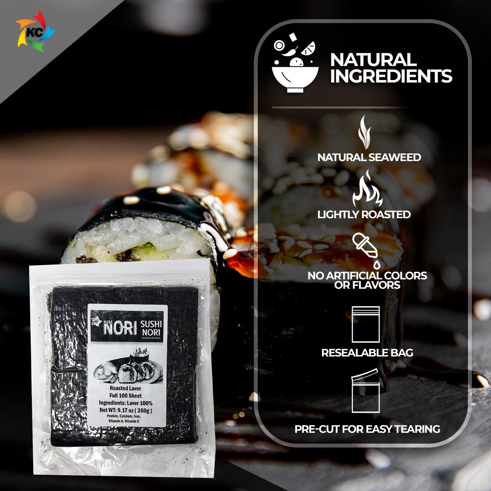 Sushi Nori 100 full size sheets - 260g