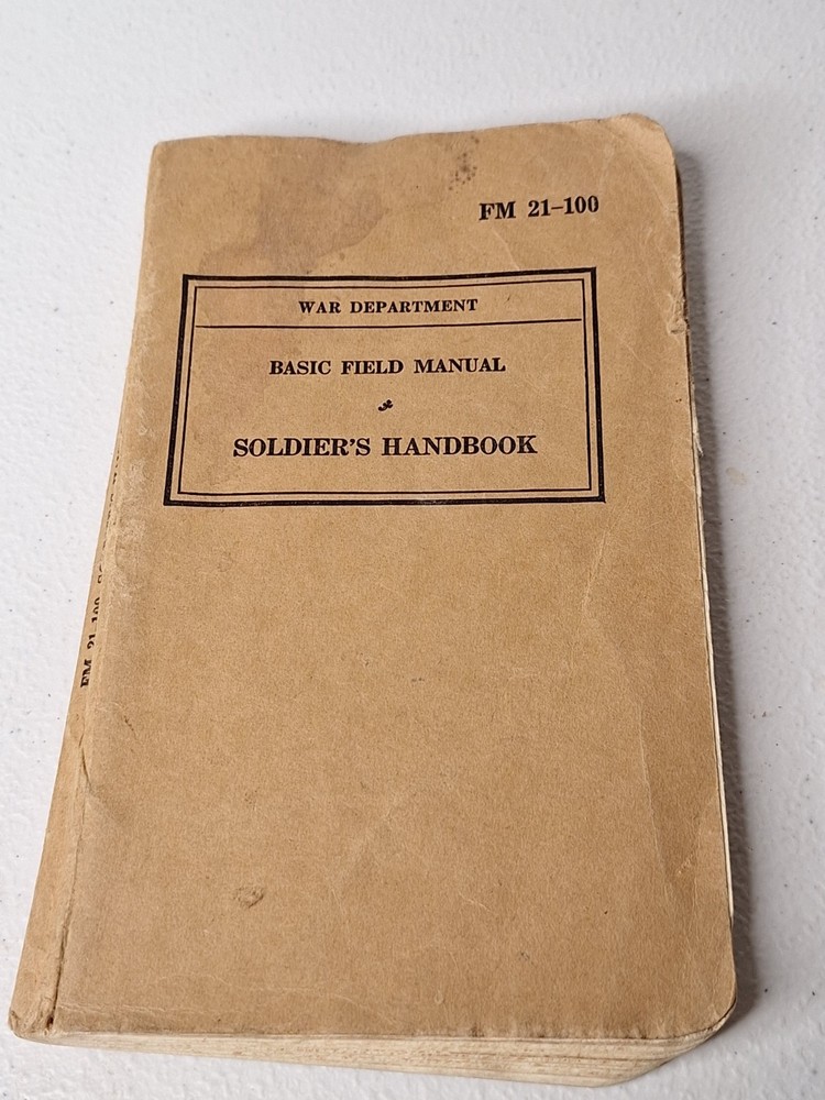 WW2 War Department Basic Field Manual Soldiers Handbook 1941 Original