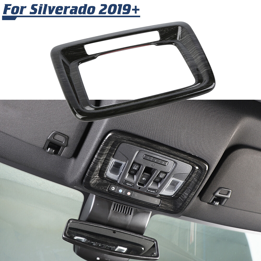 ​Black Wood Reading Light Lamp Switch Button Cover Trim For Chevy Silverado 19+