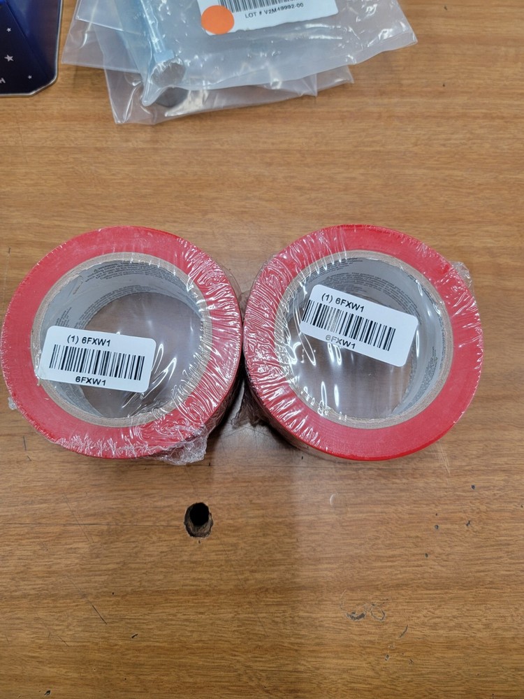 Floor Marking Tape Condor, Roll Red 2" Width x 108ft 6FXW1. 2pk