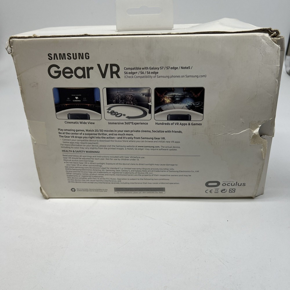 Samsung Gear VR Powered By Oculus Untested Virtual Reality Goggles GalaxyS6 S7,