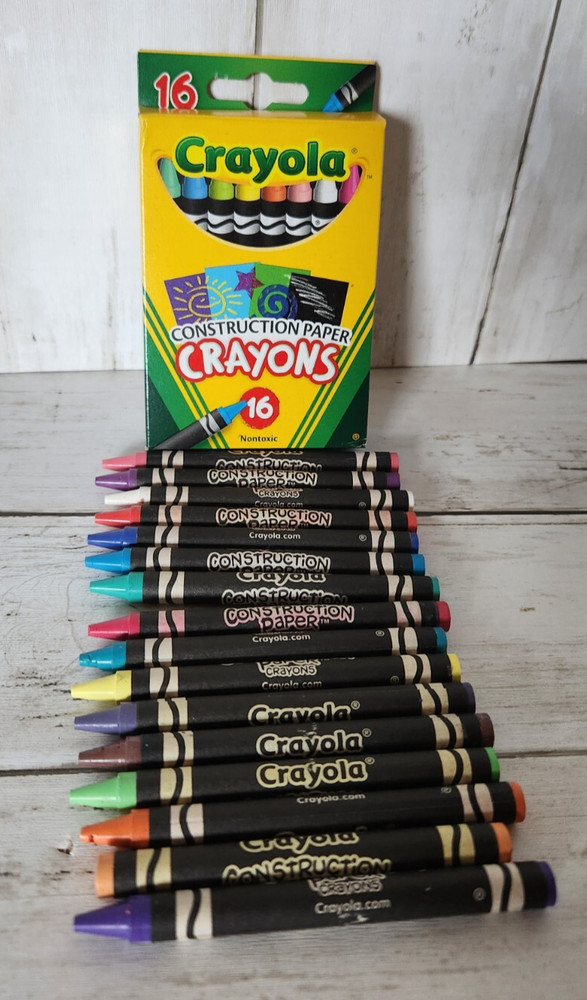 2012 Crayola "Construction Paper" Crayons 16ct READ