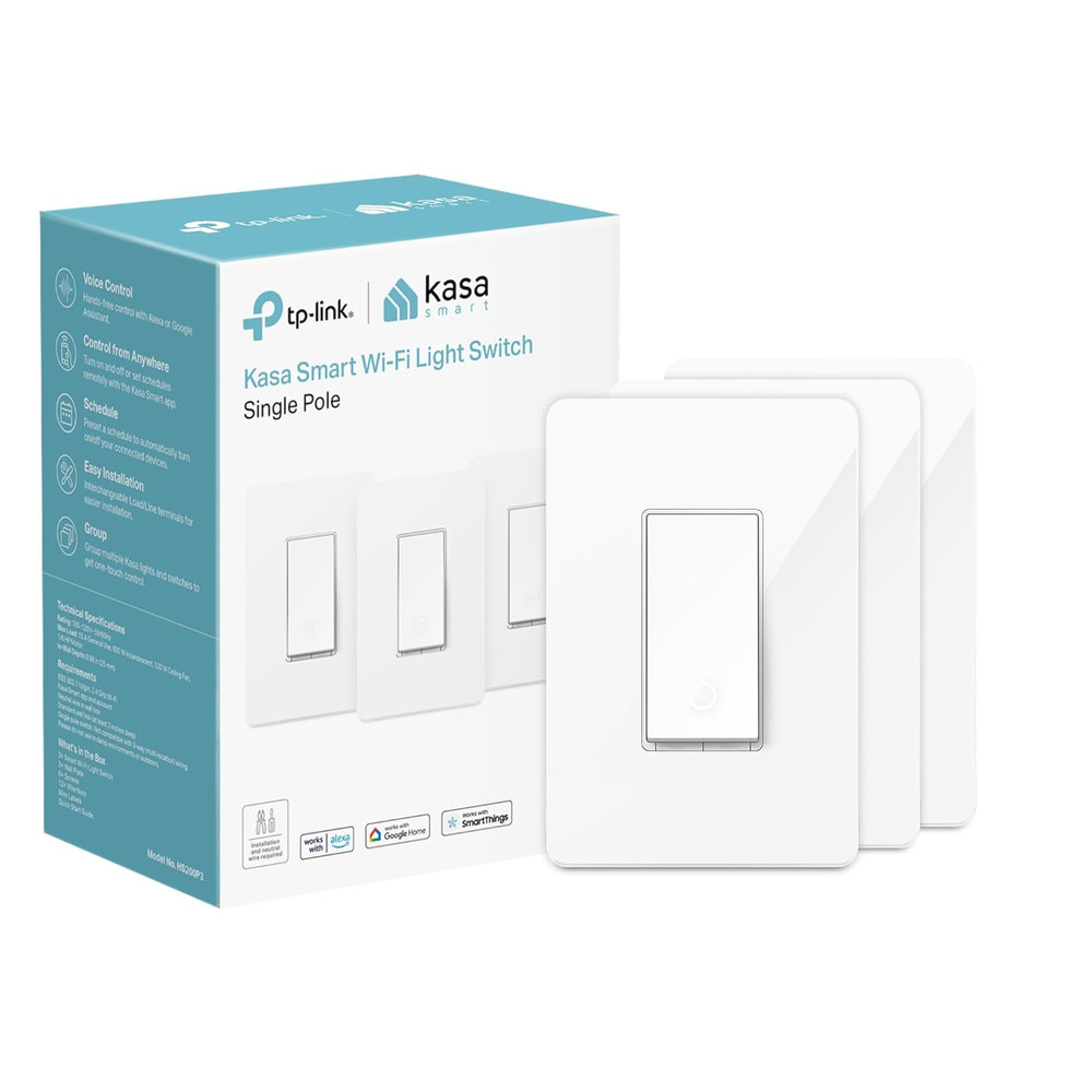Light Switch HS200P3, Single Pole, Needs Neutral Wire, 2.4Ghz Wi-Fi Light Swi...