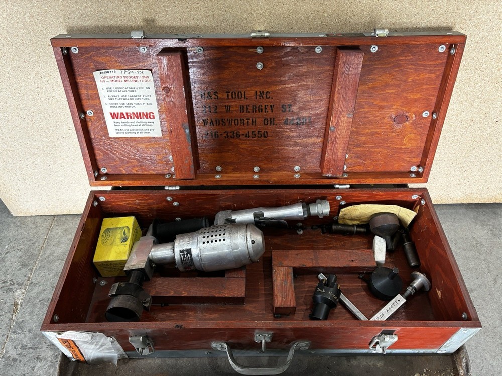 H+S Pneumatic MillHog Pipe Beveler & Tooling