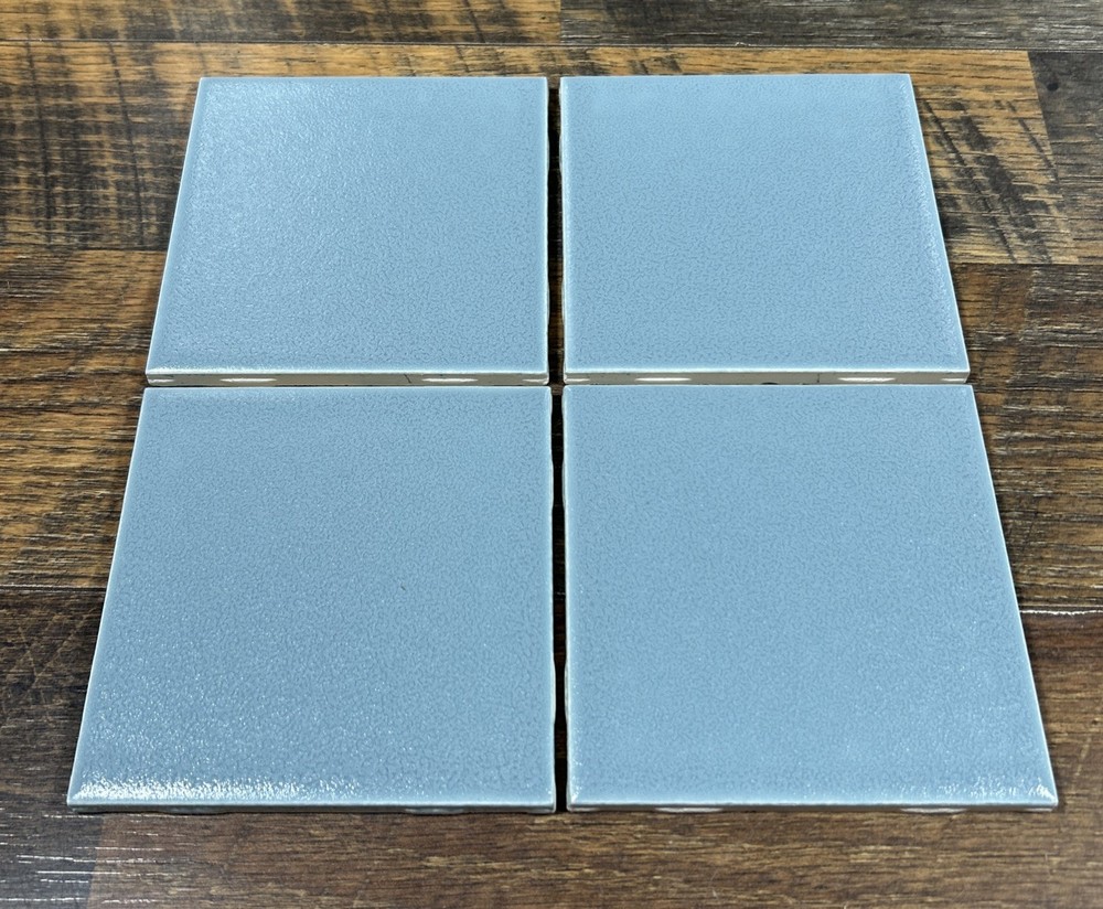 4 pcs American Olean Crystal Cornflower 321 square Ceramic Tile  4-1/4"
