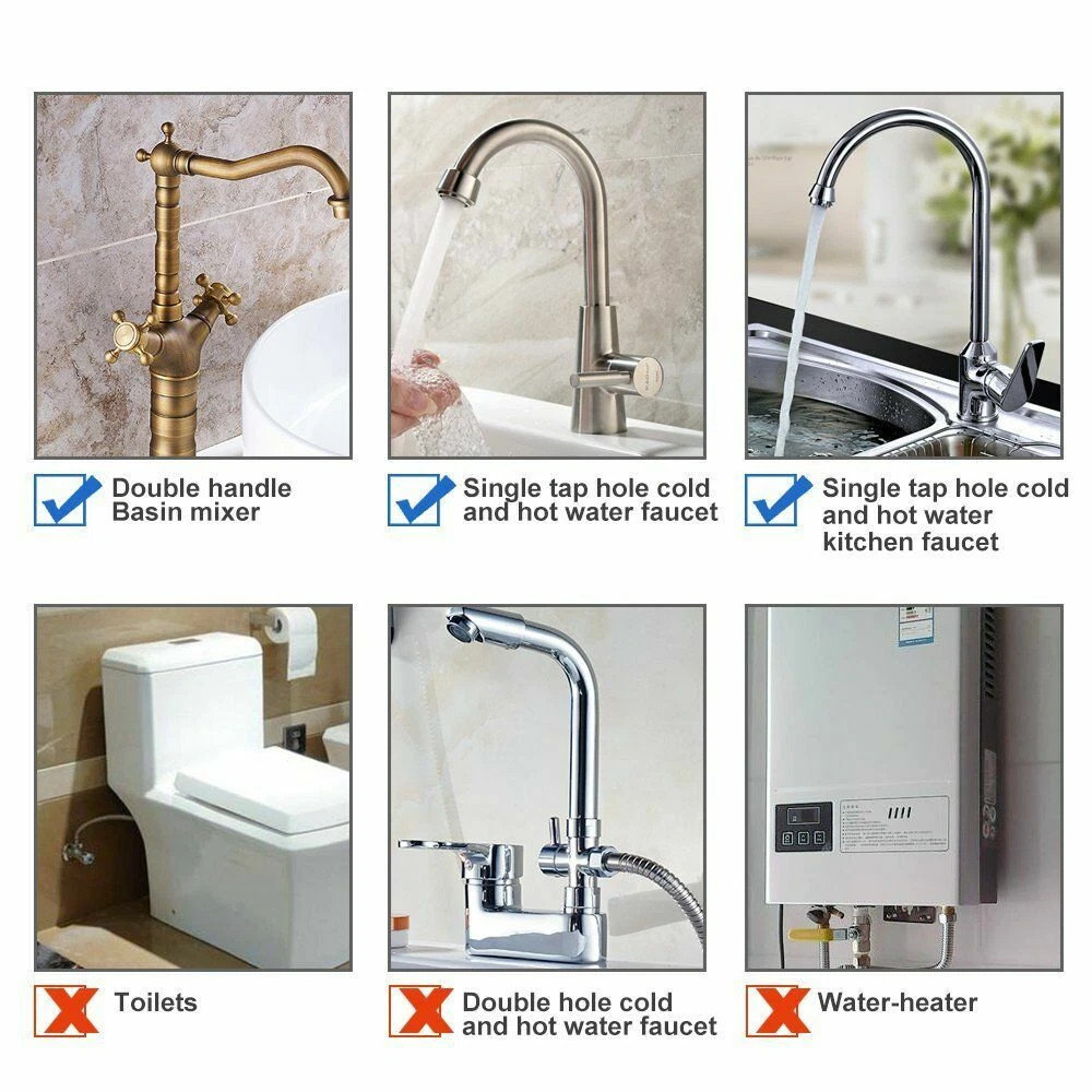 32-Inch Faucet Supply Hose 3/8-Inch Female x M10 Male 2Pcs