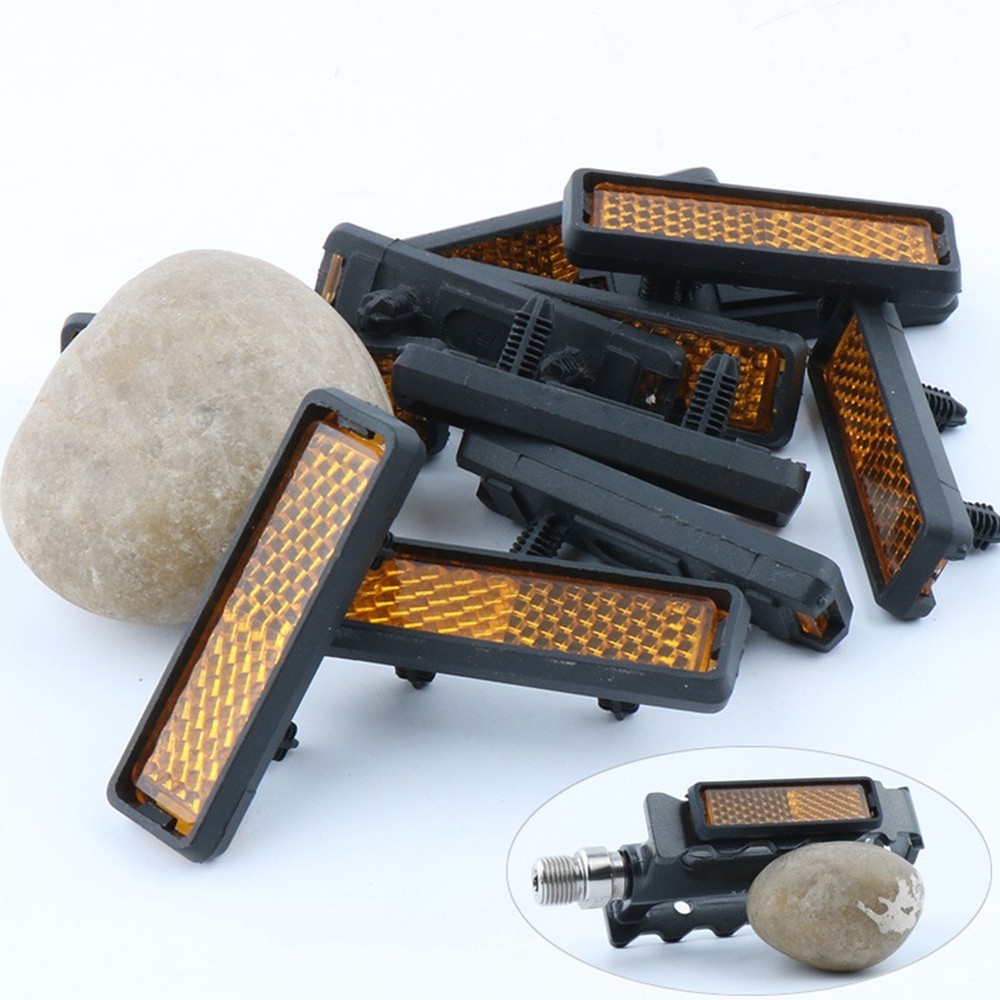 Sporting Goods Pedal Reflectors Plastic Material Rainproof Reflective Block