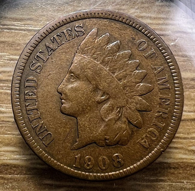 1908 Indian Head Cent - Actual Coin Shown - Free Shipping & Tracking INV#20