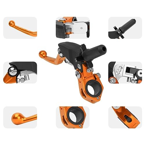 Universal Motorcycle Clutch Brake Handle CNC Compatible with Orange