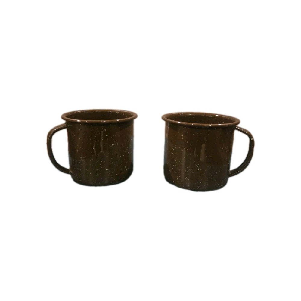 Two Perfect Condition Cinso Brown Camping Mugs!