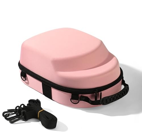 Pink hard hat box with handle and adjustable shoulder strap Pink/Rectangular