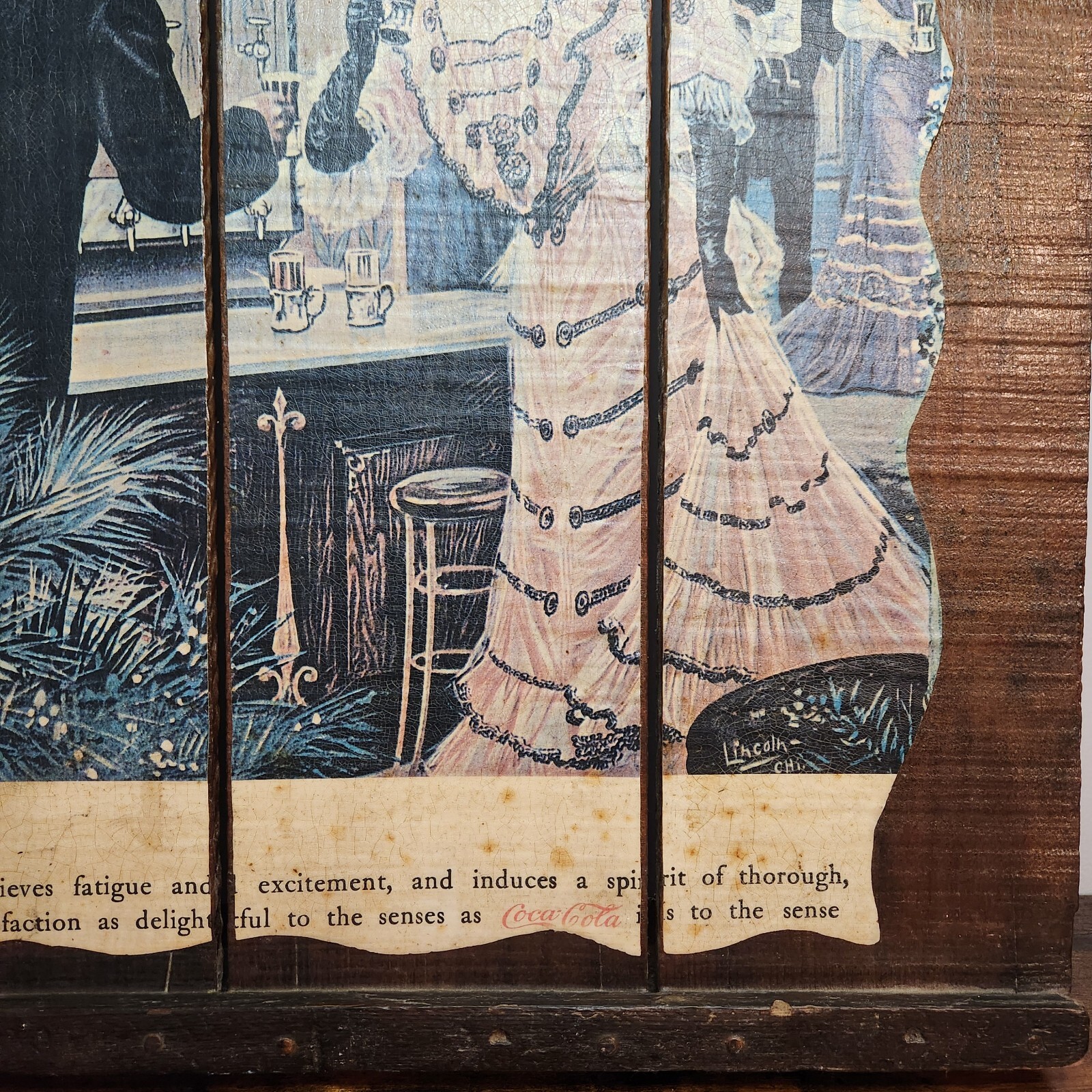 Vintage Coca Cola Sign "After The Theater Drink A Glass of Coca Cola 5c"