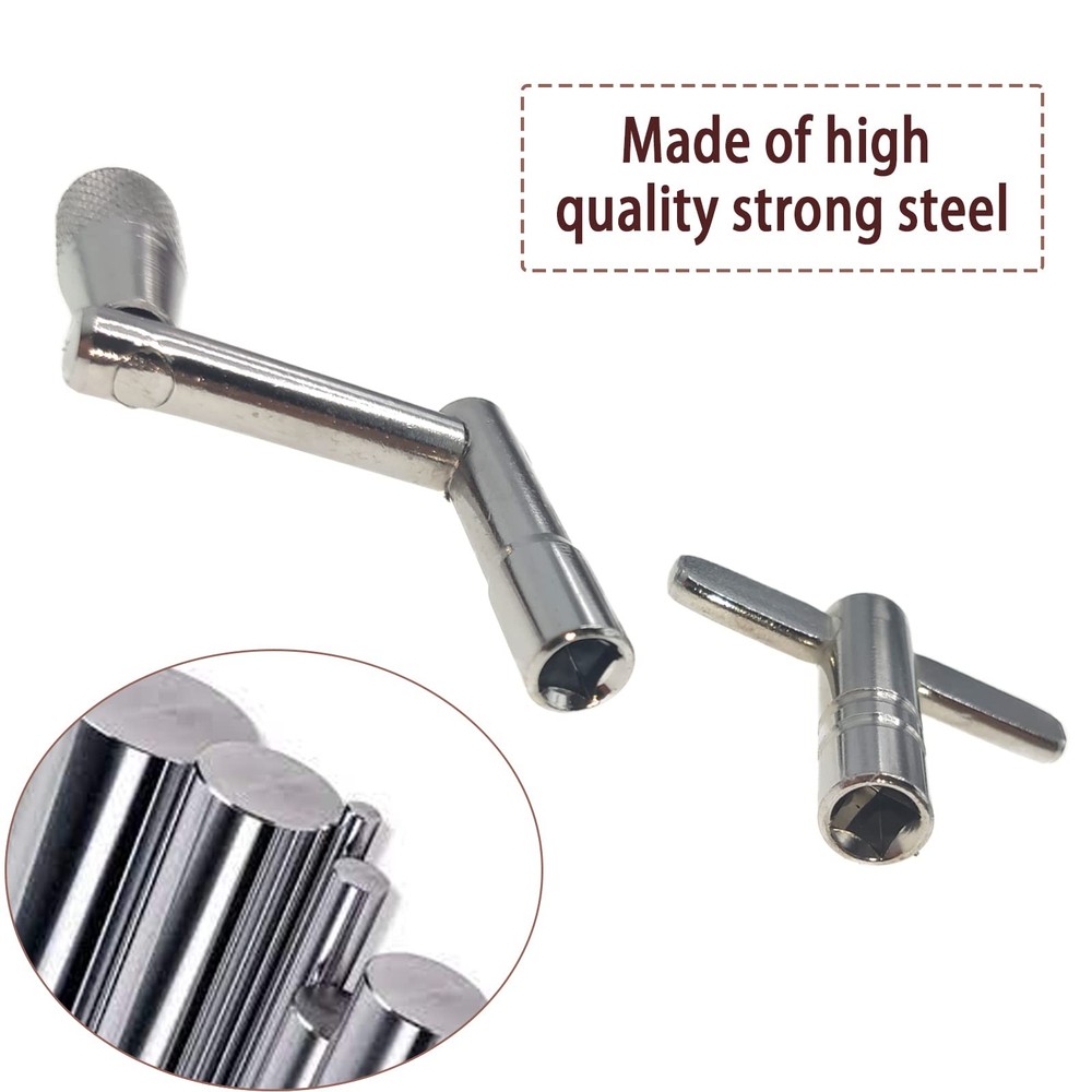 Cheerock 4Pcs Drum Key Set: 3 Standard, 1 Speed - Metal, Continuous Motion