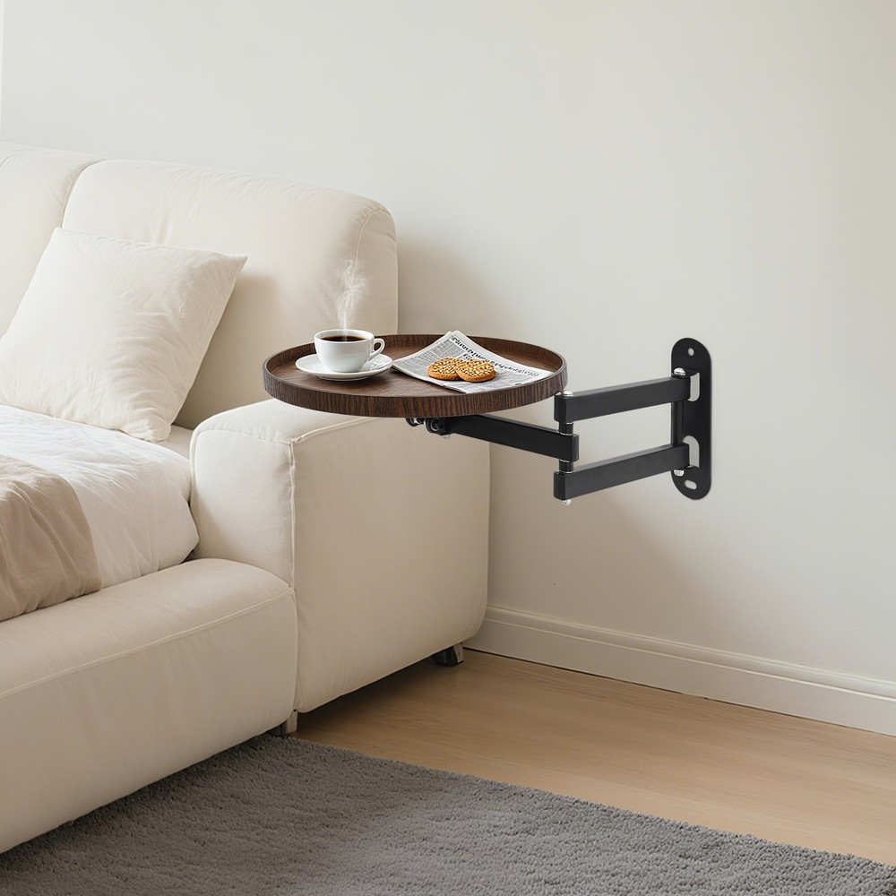 Wall Mounted Folding Table, Foldable Wall Table, Round Foldable Wall Table